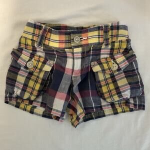 2T Girls Ralph Lauren Plaid Shorts Adjustable Waist